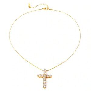 Selena Cross 18K Gold Stainless Steel Waterproof Necklace